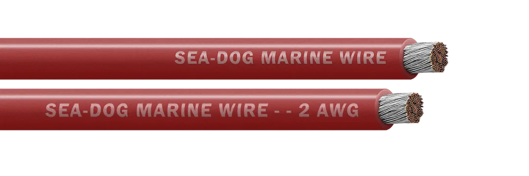 8002020 – SEA DOG Battery Cable, Without Terminal Red Positive 2 Gauge Tinned Copper Conductor 25 Foot Spool UL/ ABYC...